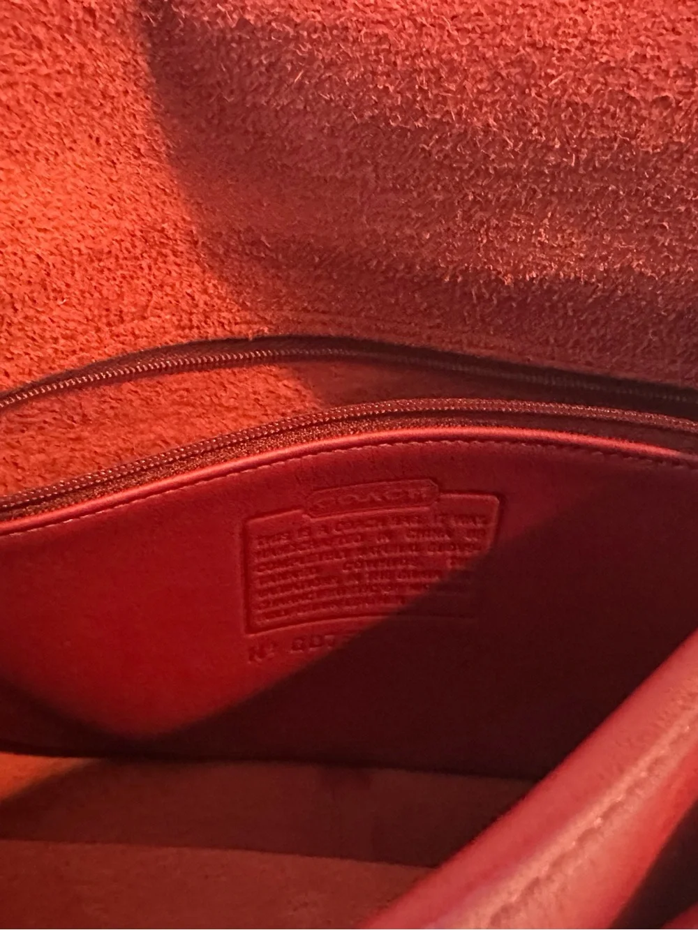“Vintage” Coach Red Leather City Bag (style #9790)